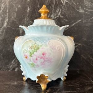G. Hass 1964 Vintage Floral Jar w/Lid